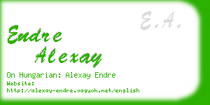 endre alexay business card